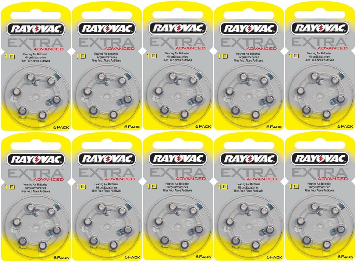 Rayovac gehoorapparaat batterijen - 10 - 10 x 6 stuks | Saake-shop.nl
