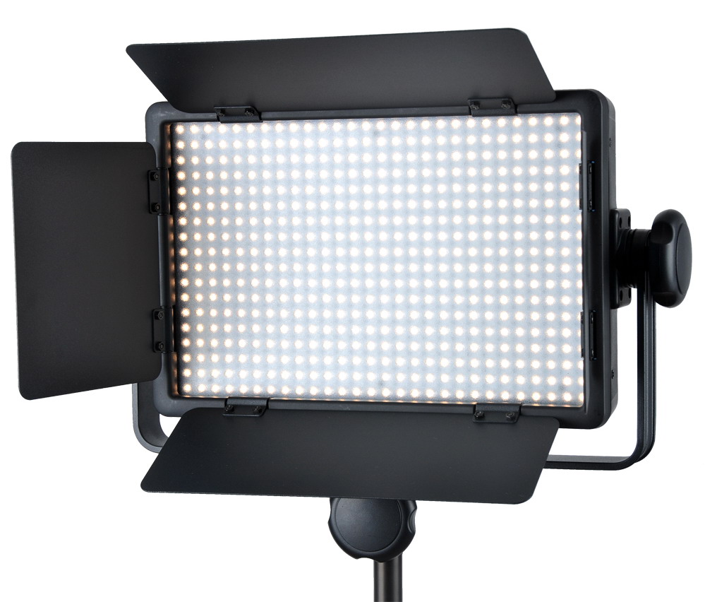 professionele LED camera verlichting - LED 500C - met barndoor | Saake-shop.nl