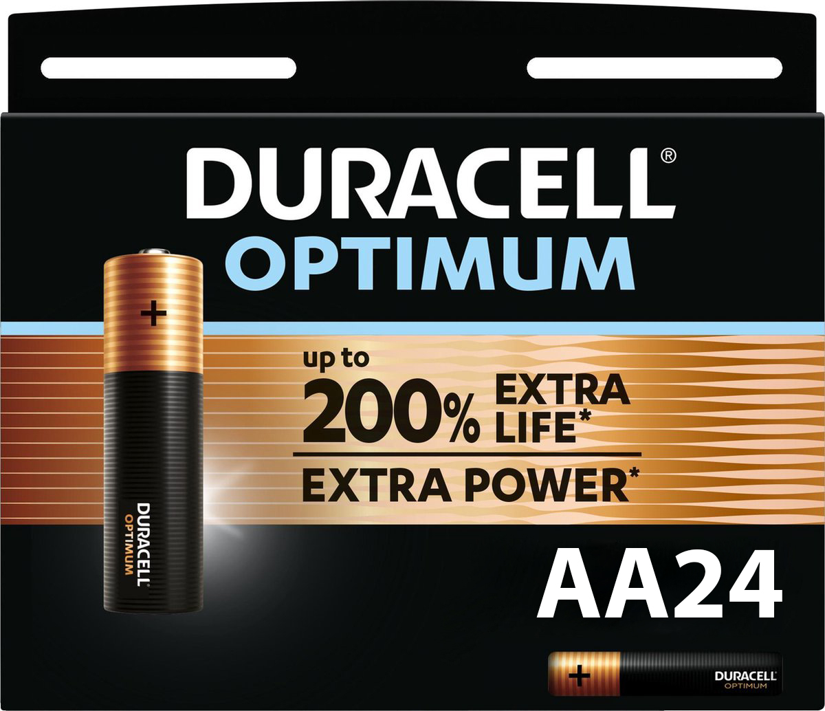 Aanhankelijk Commandant Dinkarville Duracell Optimum Alkaline AA batterijen - 24 stuks | Saake-shop.nl