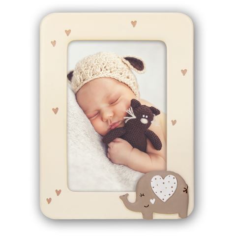 ZEP -  Baby Fotolijst met Olifantje Renzo voor foto formaat 10x15 - EE1746